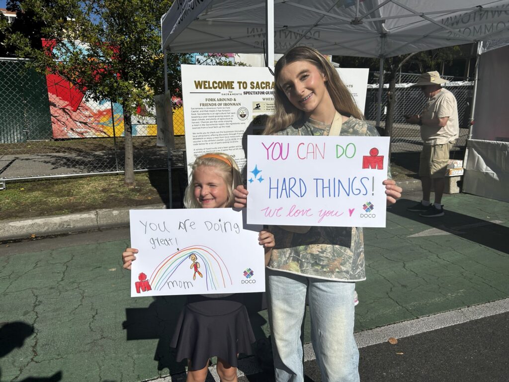 Ironman California 2025 - Kari Stuart's family supporting her